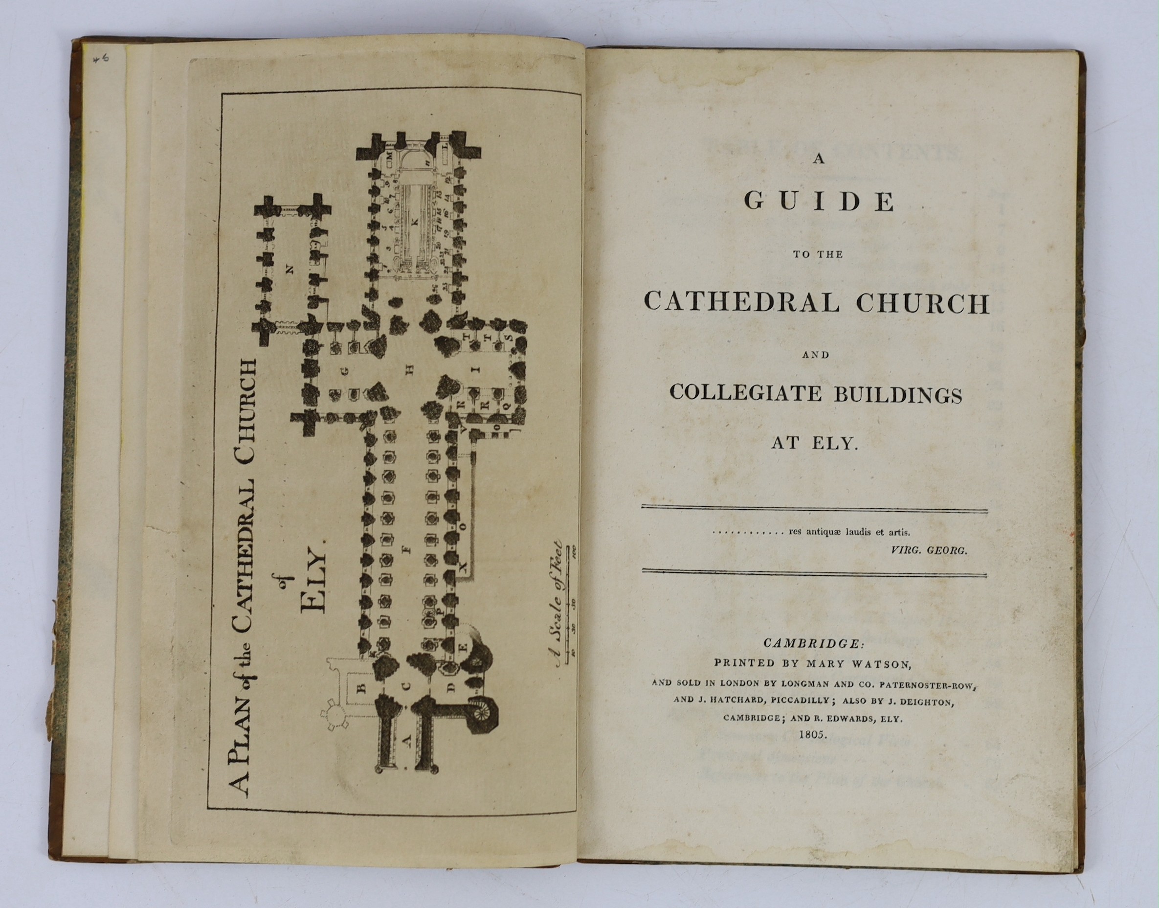 CAMBS: Millers, George - A Description of the Cathedral Church of Ely; with some account of the Coventual Buildings. 3rd edition. 17 plates and a plan; original blind-decorated cloth.